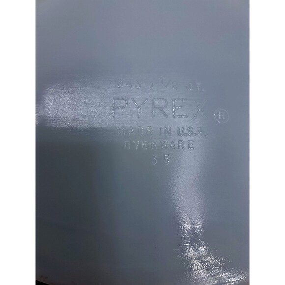 Pyrex Early American Oval Casserole Baking Dish With Lid 1.5 Qt Vintage # 043 - Picture 9 of 14